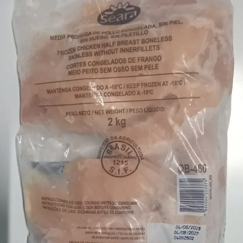 2kg Pechuga de Polllo limpia (pura carne)