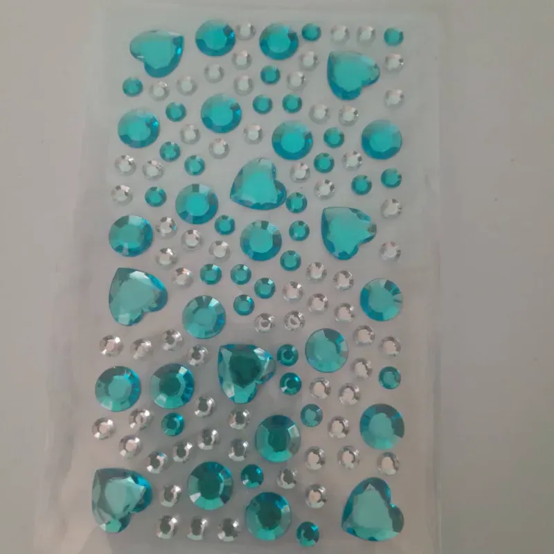 Stickers medias perlas verde azul varios tamaños