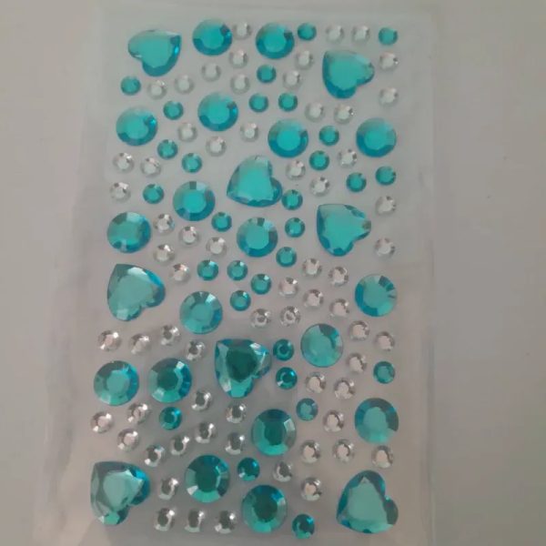 Stickers medias perlas verde azul varios tamaños