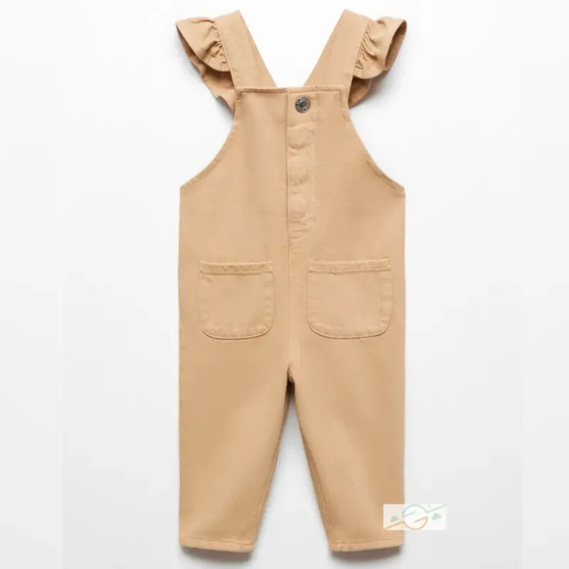 Overall caqui tirantes con volante MANGO