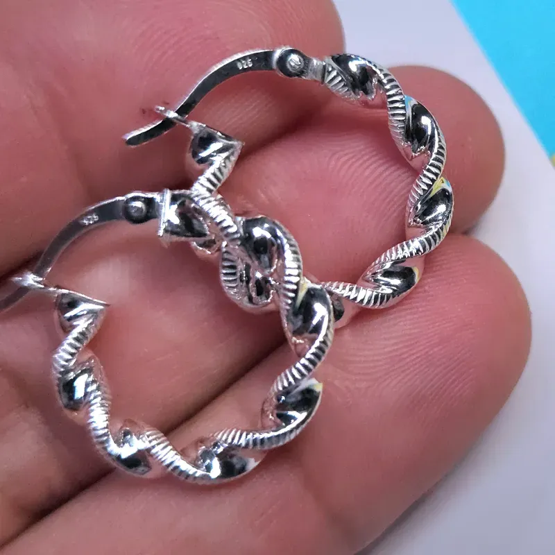 Argollas de plata 925 #23