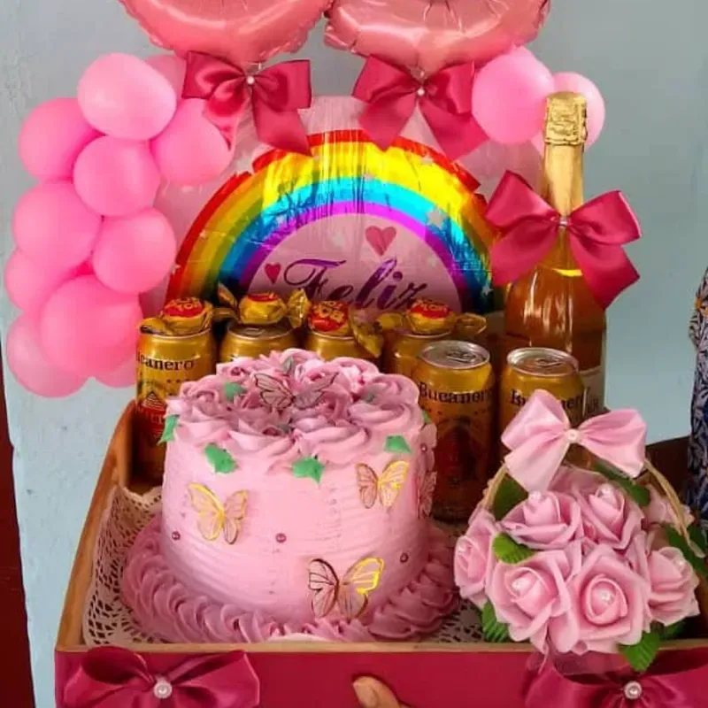 Modelo de caja decorada