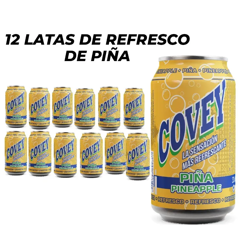 12 LATAS DE REFRESCO DE PIÑA 
