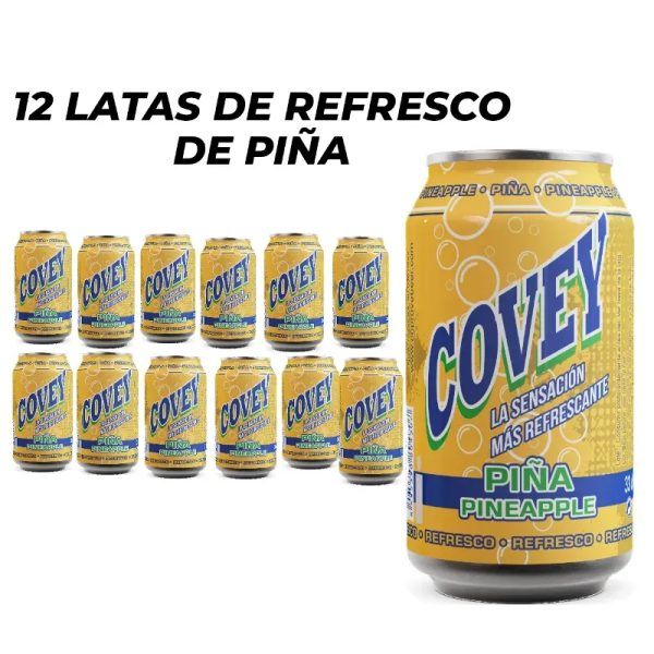 12 LATAS DE REFRESCO DE PIÑA 
