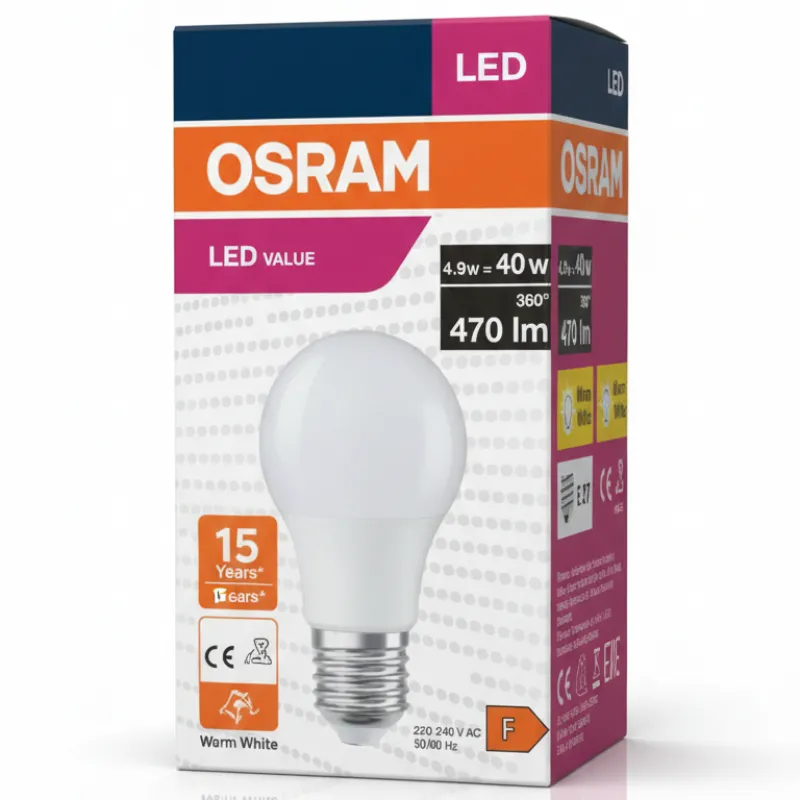 Lámpara LED VALUE CLAS A40 FR 5,5W/2700K E27