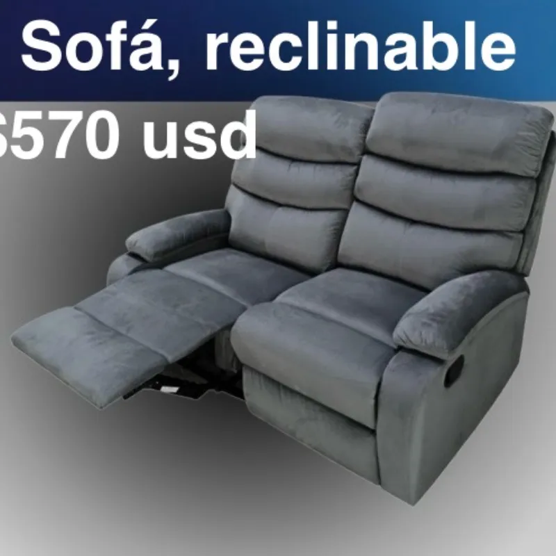 Sofá de dos plazas reclinable