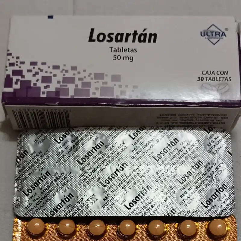 Losartán Potásico de 50 mg de 15 Tabletas