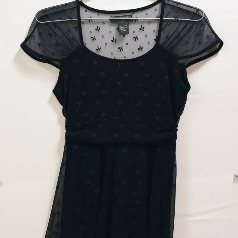 Blusa Negra de Encajes Talla S