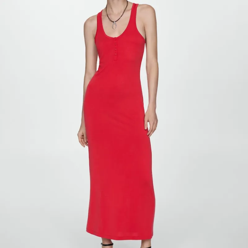 Vestido modal botones