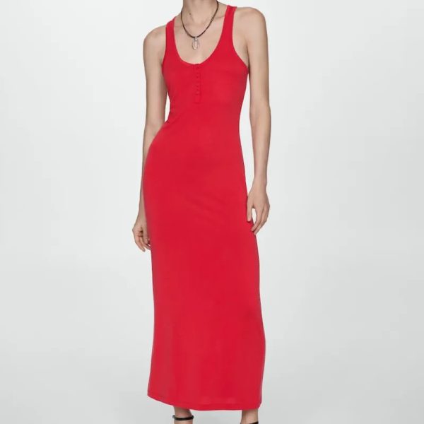 Vestido modal botones