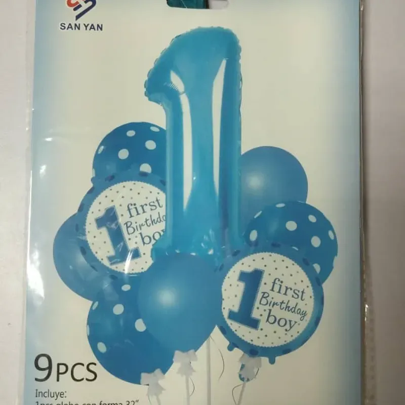 ‼️Set de 9 piezas first BIRTHDAY ‼️ azul