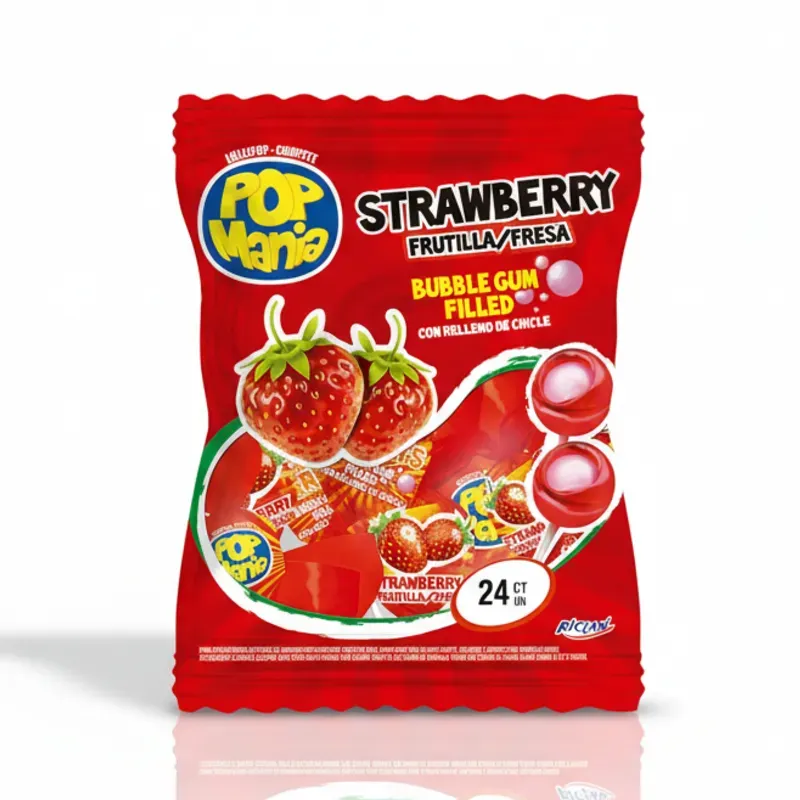 Bolsa de Chupete Pop Mania Maxxi Frutilla/Fresa