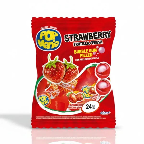 Bolsa de Chupete Pop Mania Maxxi Frutilla/Fresa
