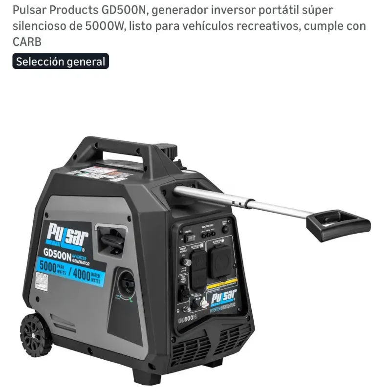 GENERADOR PULSAR INVERTER SILENCIOSO 5000W