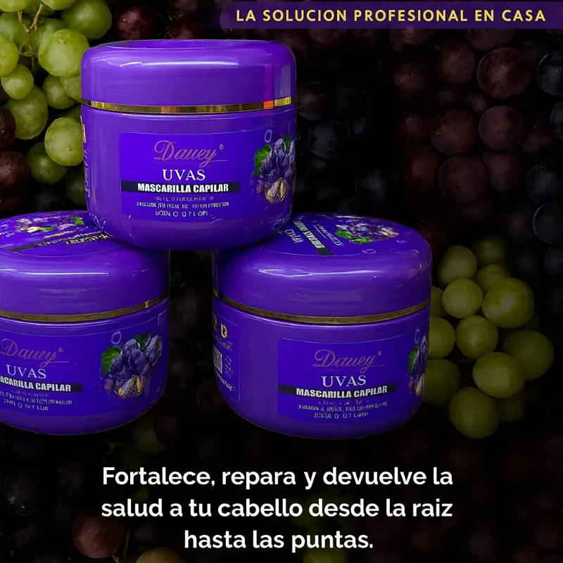 Tratamiento capilar de uvas