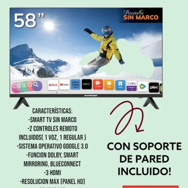 Tv premier de 58pulgadas