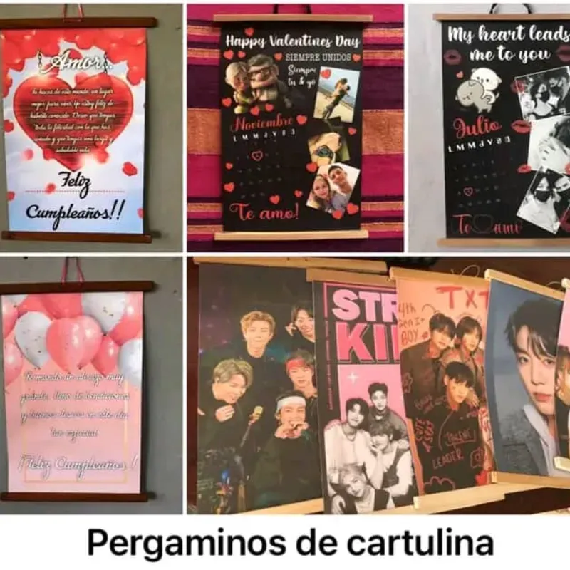 Pergaminos de cartulina