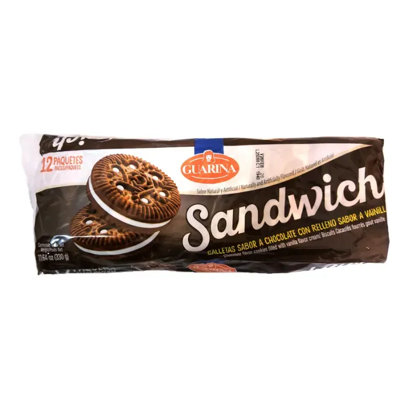 Galletas con crema (12 pqtes).