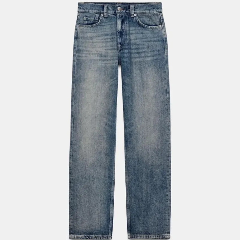 Jeans tiro alto recto