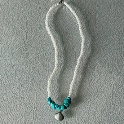 Collar concha plateada
