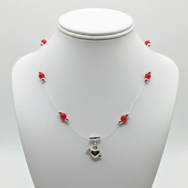 Collar Cupido plateado.