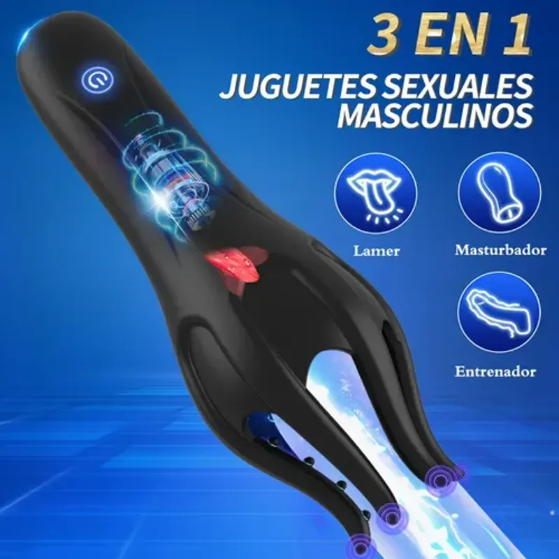 Estimulador automático para hombre 3 en 1 pro ⚡
