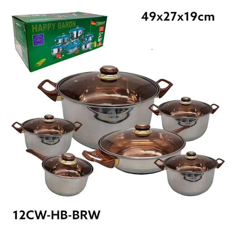 Juego de ollas de 12 piezas