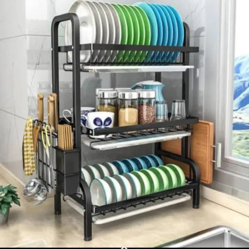 Platero metálico de 3 niveles