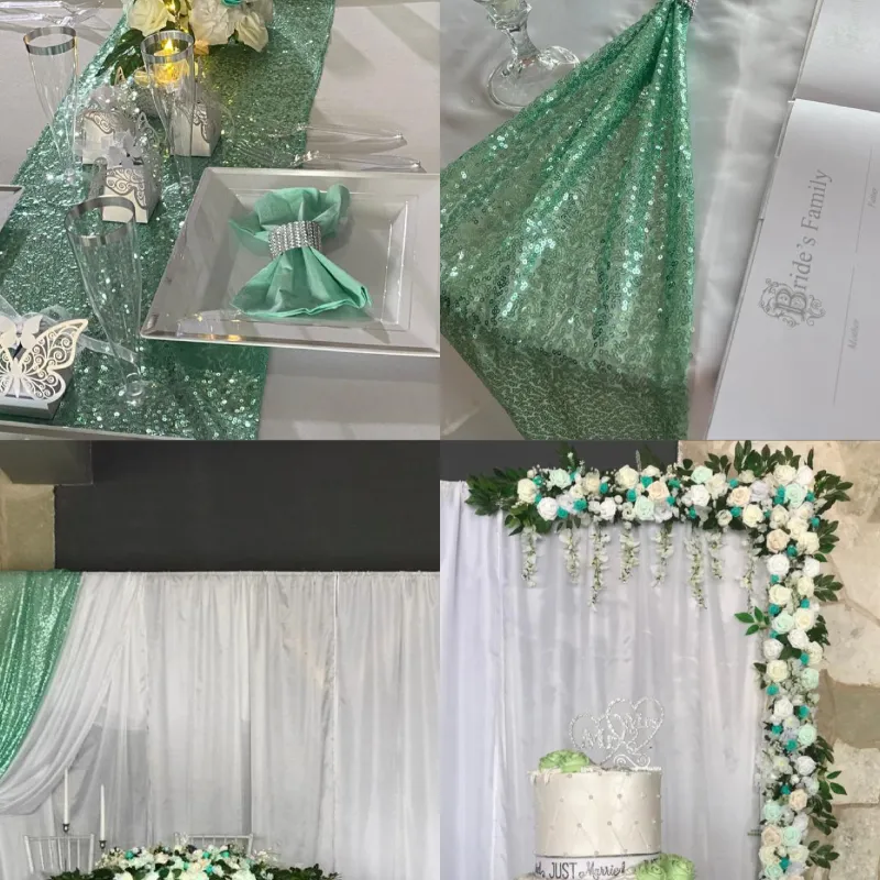 Decoración de boda verde