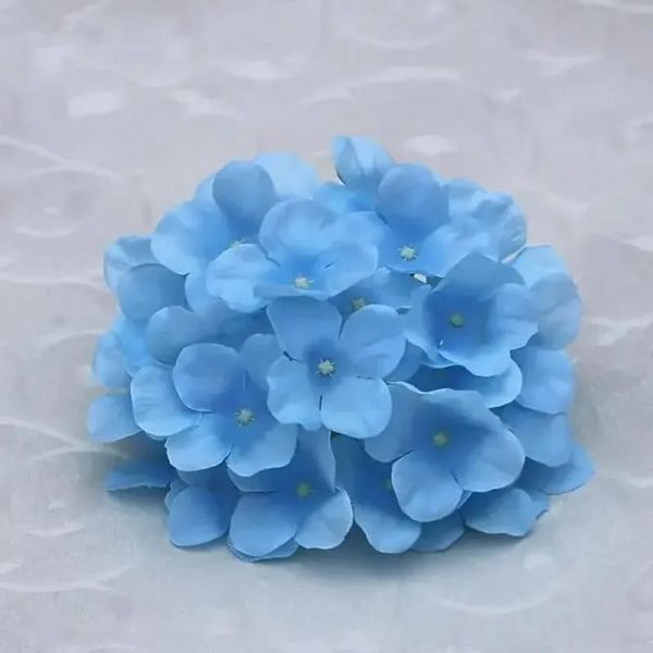 Hortencias artificiales. Azul celeste