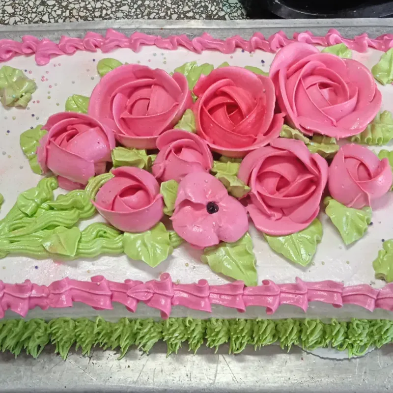 Rectangulares decorados con merengue