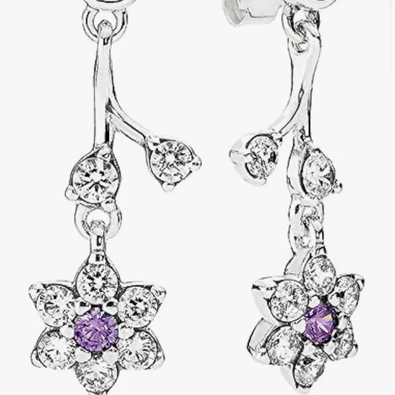 Aretes de FLORES MORADAS