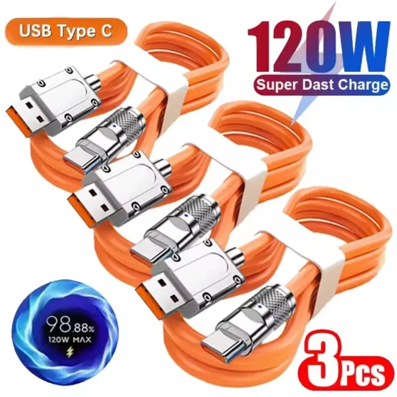 Cable de carga de silicona super rapido