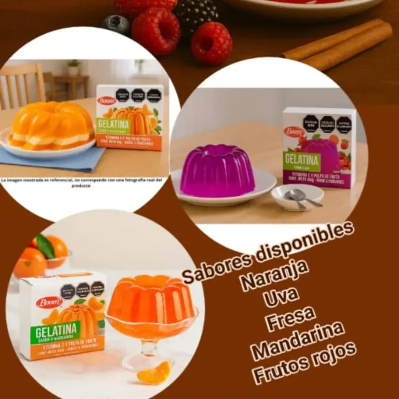 Gelatina  ,  y Frutos secos