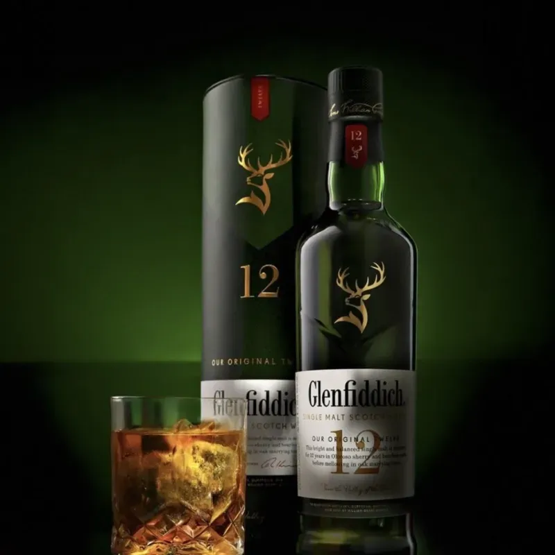 WHISKY GLENFIDDICH 12 AÑOS ORIGINAL TWELVE + ENERGIZANTES