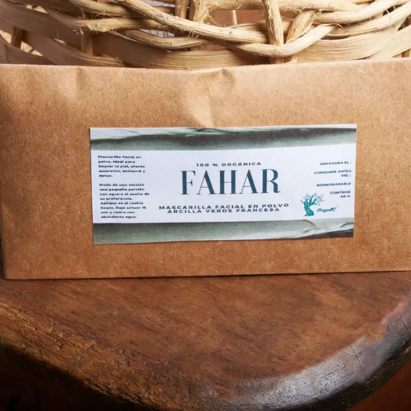 FAHAR- Mascarilla de ARCILLA VERDE FRANCESA ✅️