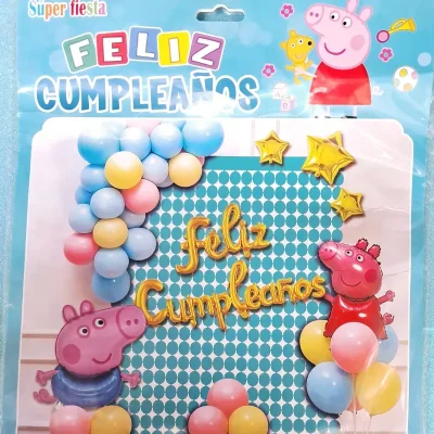 Set arco de globos "PEPPA PIG"