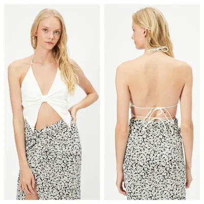 Top Bershka espalda descubierta