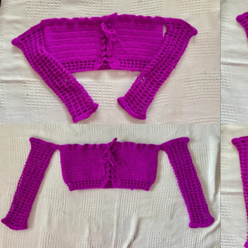 Top campesino con mangas largas