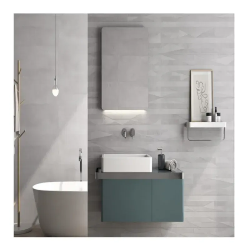 Losa cerámica española para pared Wallen ceniza 33.3×100 cm.  3737000198