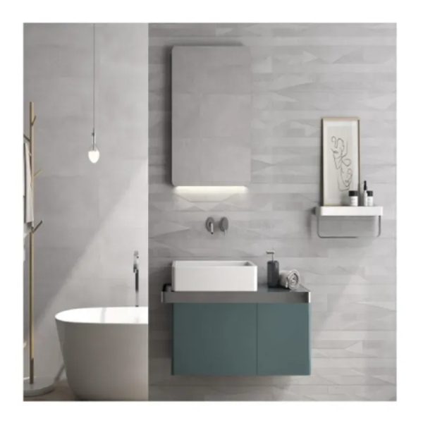 Losa cerámica española para pared Wallen ceniza 33.3×100 cm.  3737000198