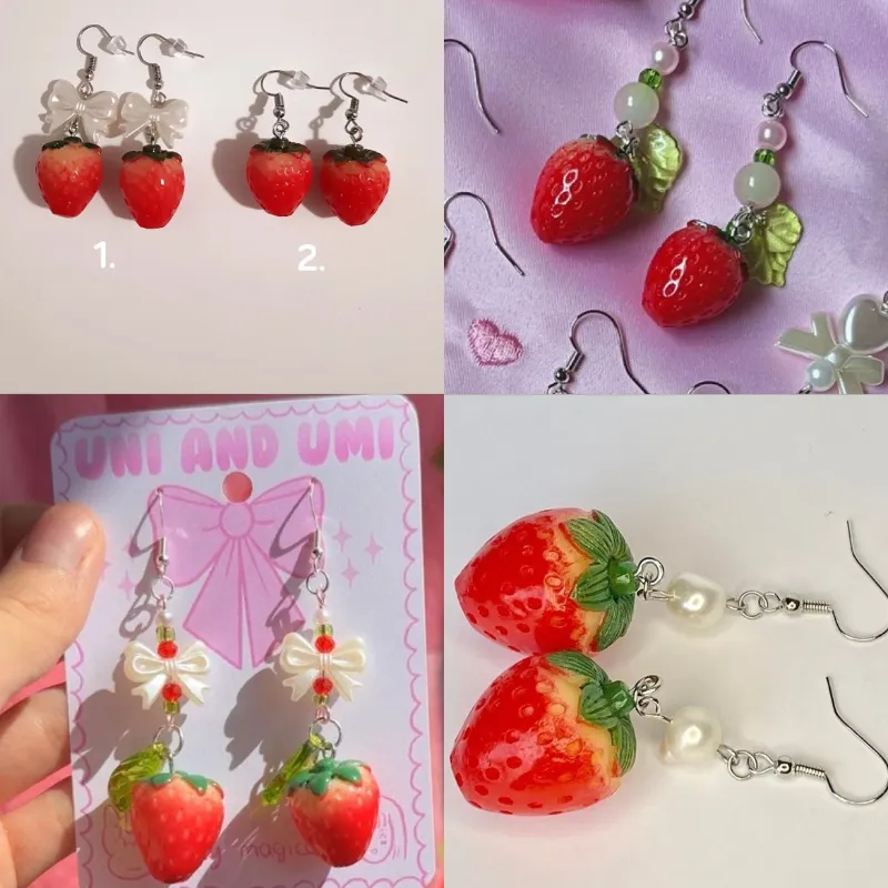 Aretes de fresas