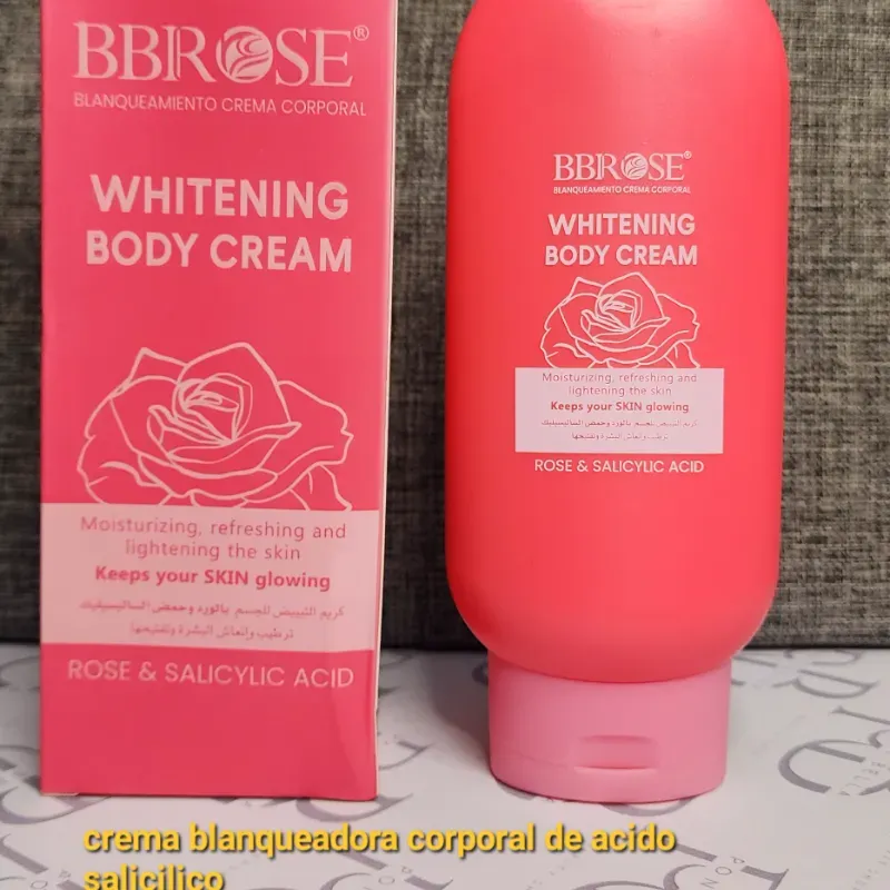 Crema blanqueadora corporal de acido salicilico