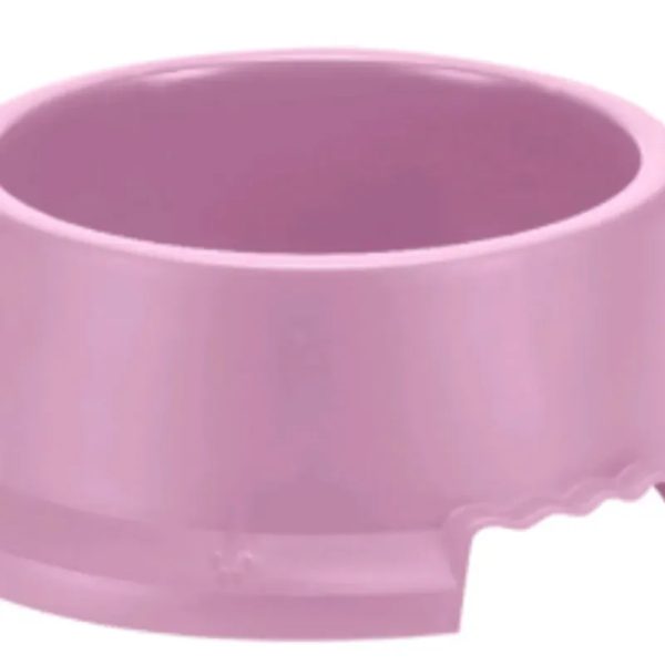 COMEDERO PARA MASCOTAS ROSA REDONDO