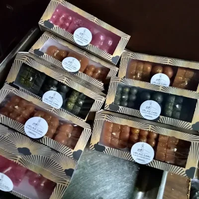 Estuche de 3 velas de cubos y Rubick