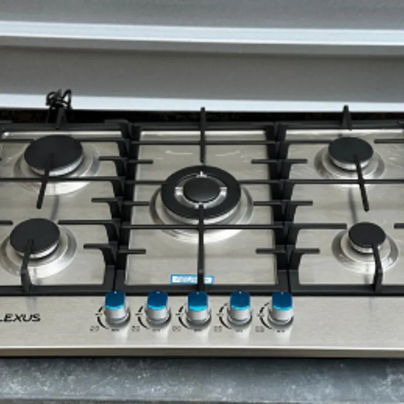 FOGÓN A GAS DE MESETA EMPOTRABLE MARCA MILEXUS 5 HORNILLAS REFR: ML-SS-E5Q