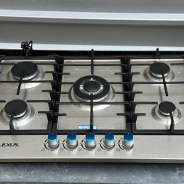 FOGÓN A GAS DE MESETA EMPOTRABLE MARCA MILEXUS 5 HORNILLAS REFR: ML-SS-E5Q
