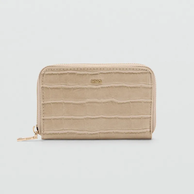 Monedero Mango efecto cocodrilo