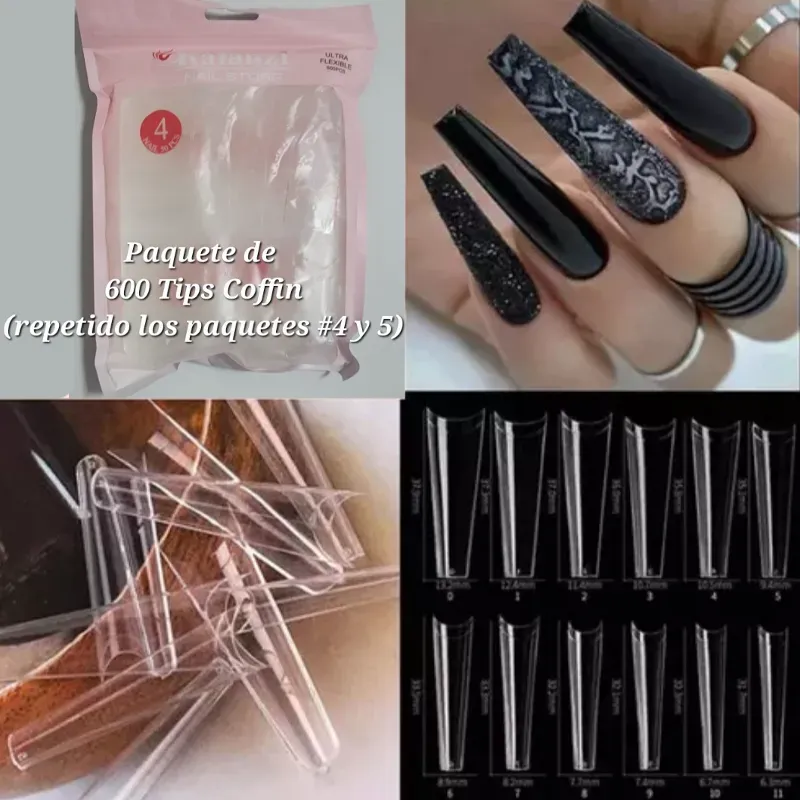 600 Tips Coffin (repetidos los paquetes del #4 y#5)