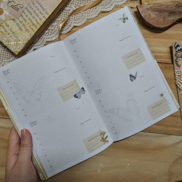 Planner vintage de mariposas
